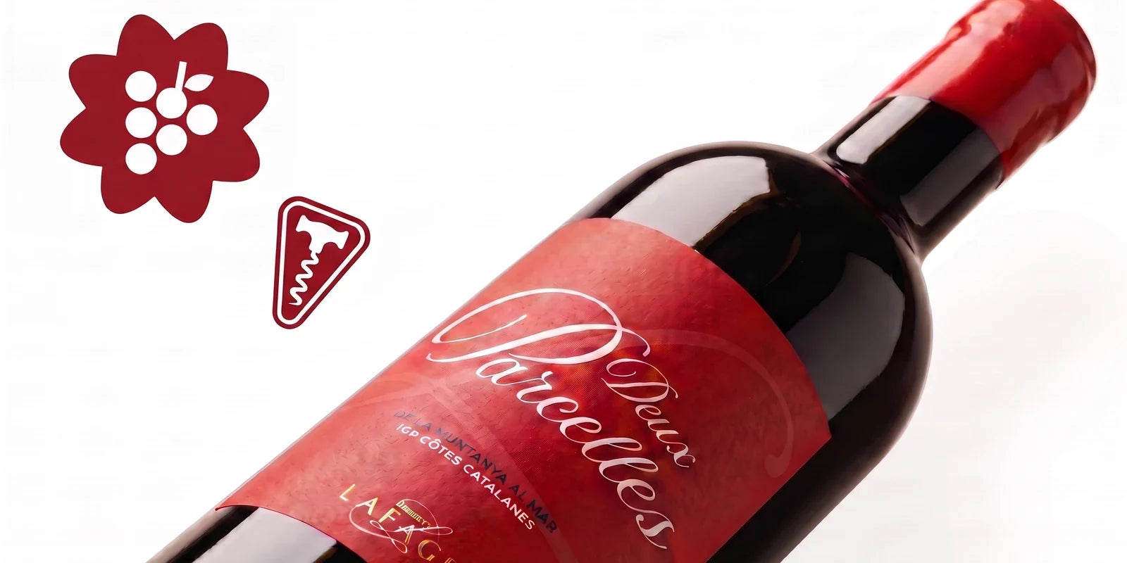 Domaine Lafage Deux Parcelles IGP Côtes Catalanes 2024 – dunkle Rotweinflasche mit Etikett, 0,75 l