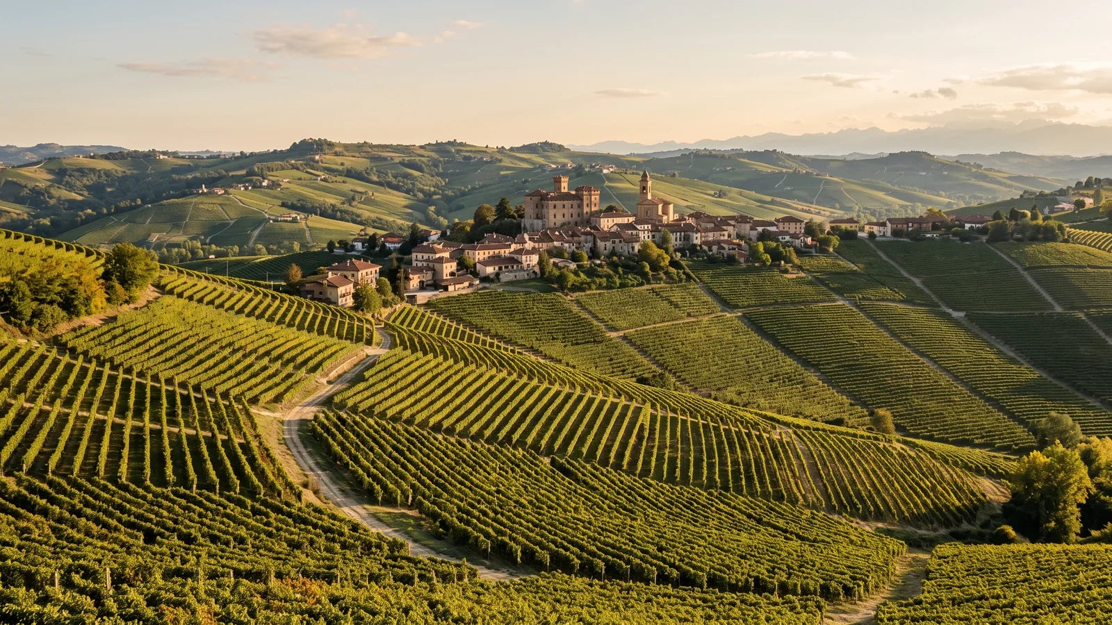 Weinlandschaft der Region Barolo