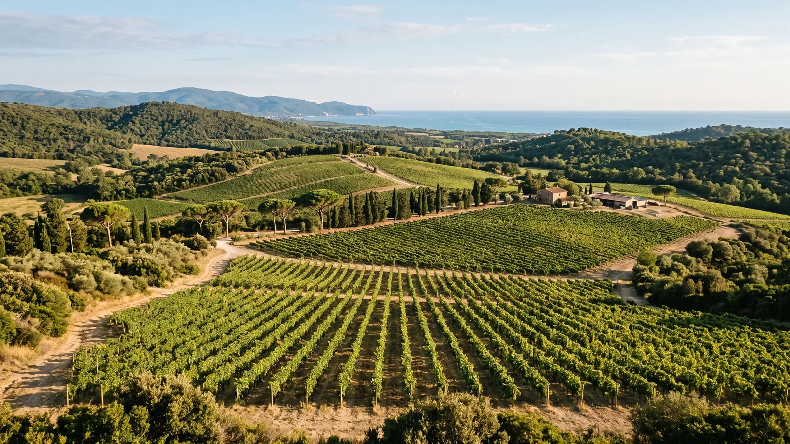 Wine landscape of the Bolgheri region