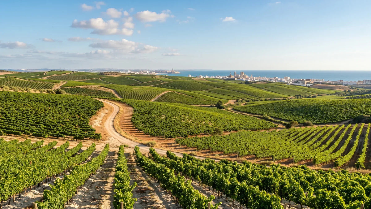 Wine landscape of the Cadiz region
