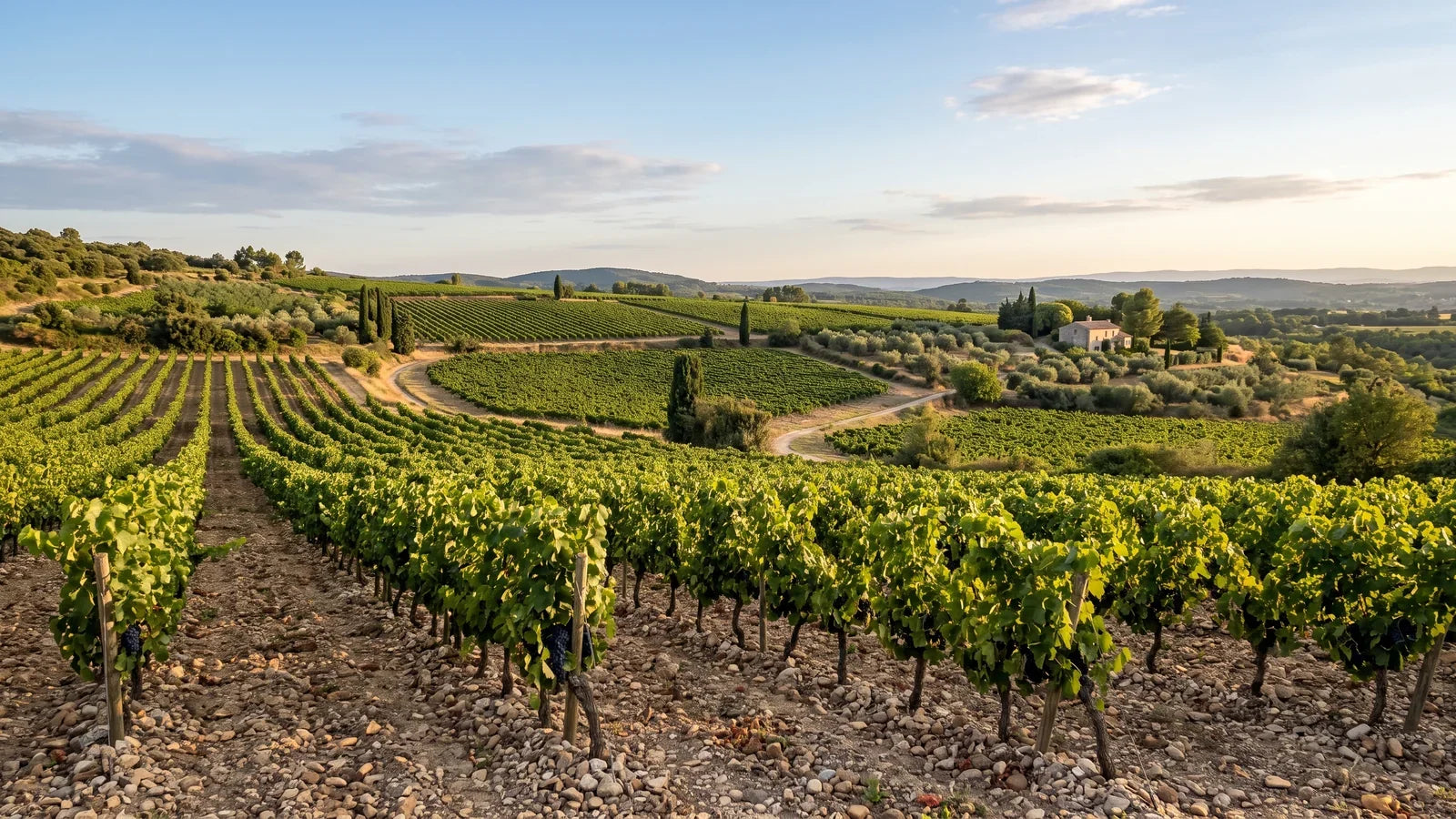 Weinlandschaft der Region Costières de Nîmes