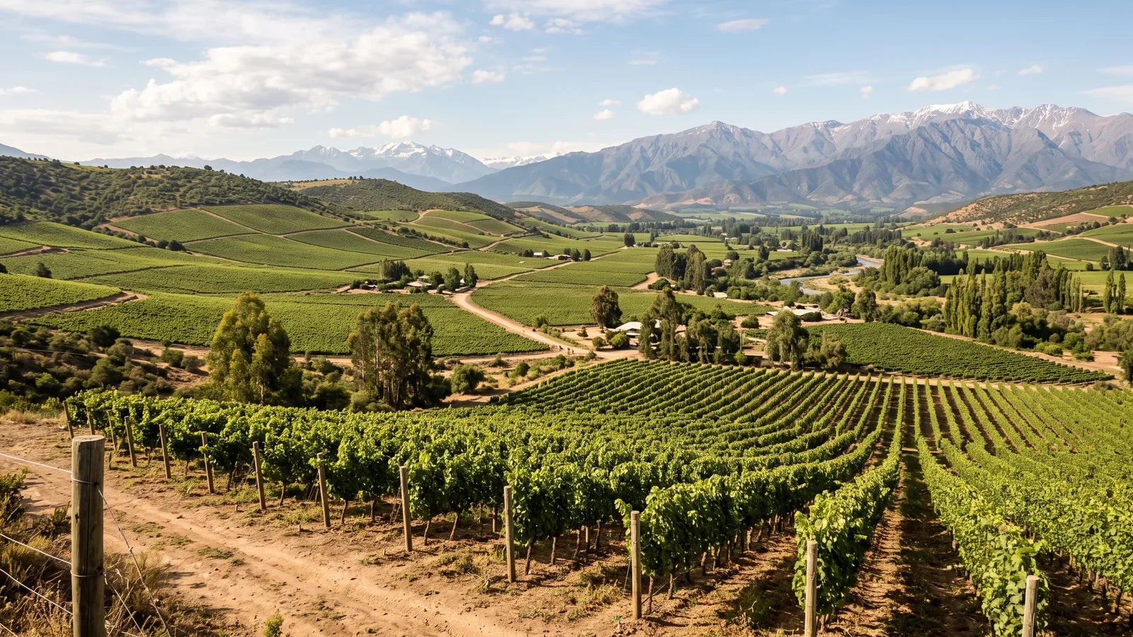 Wine landscape of the Maule Valley region