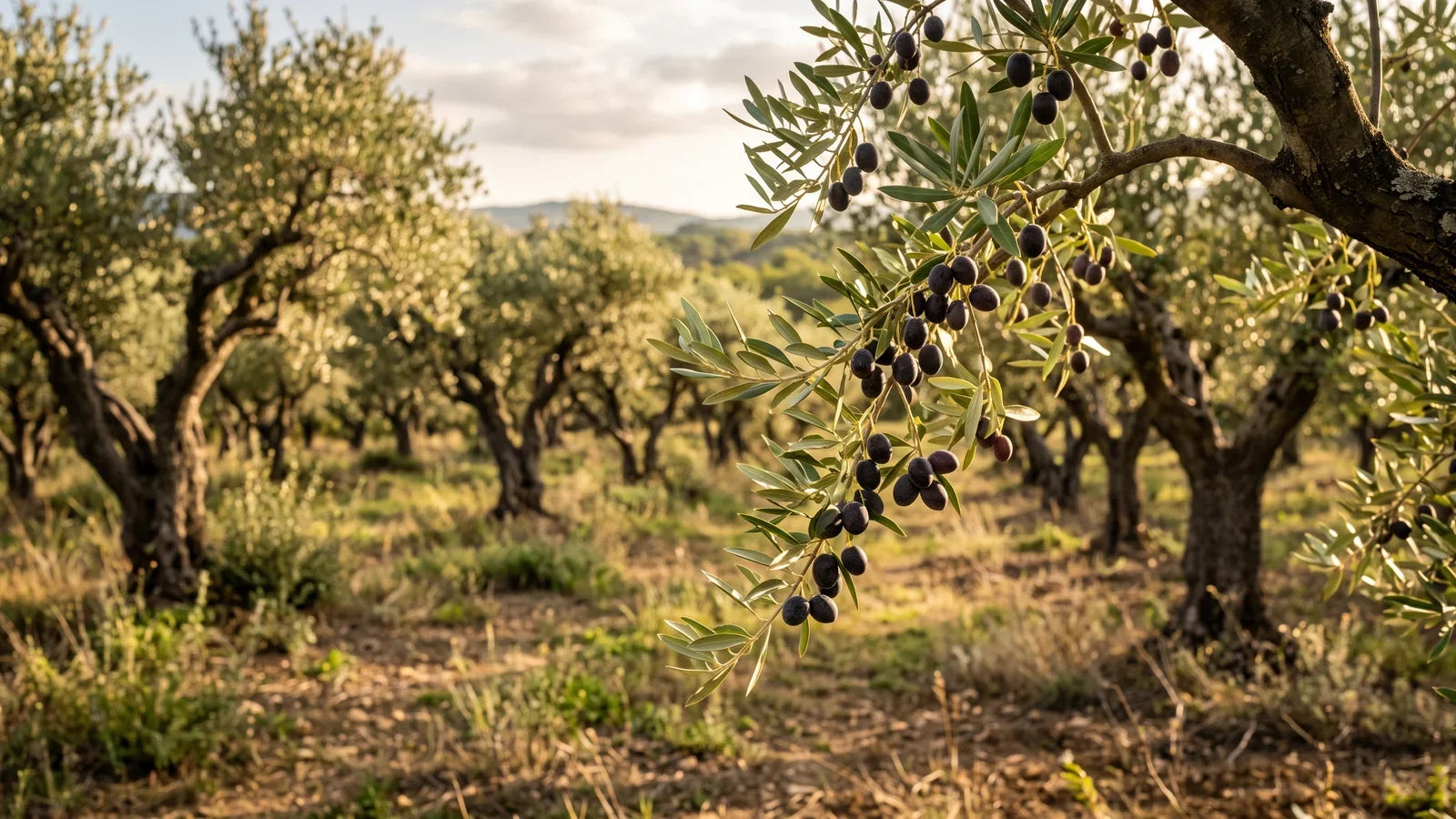 Olive grove of the Domaine Mira Luna in Provence