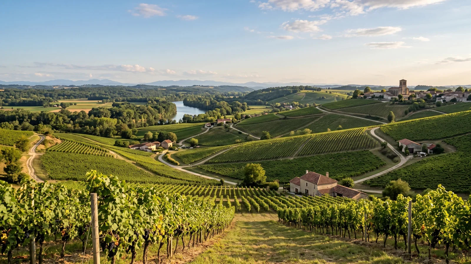 Wine landscape of the Sud Ouest region