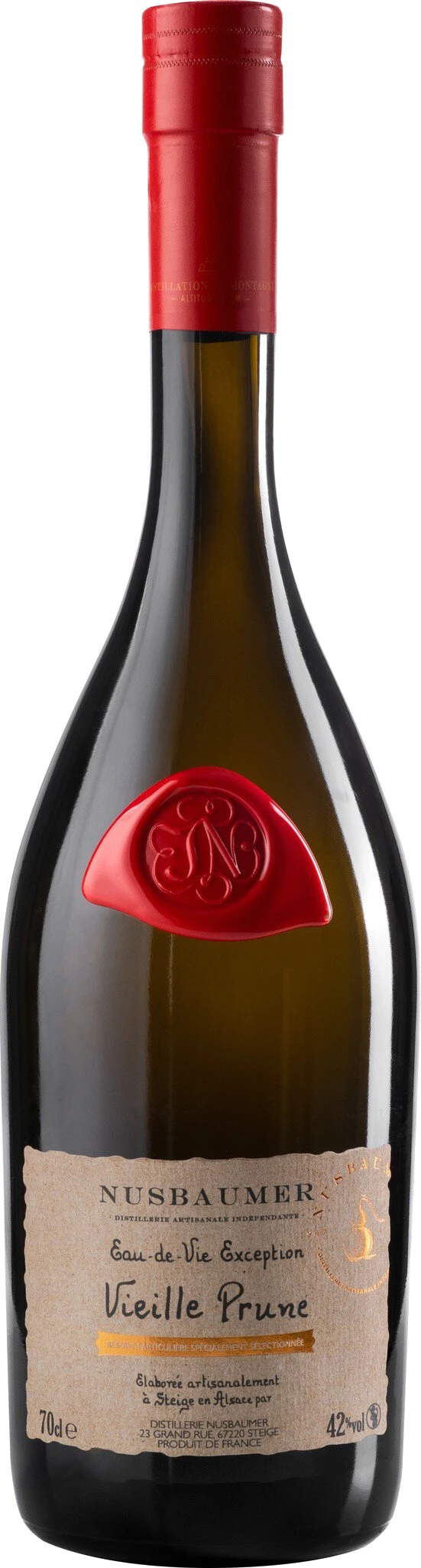 Vieille Prune 42% vol Pflaumenbrand aus dem Elsaß 0,7L