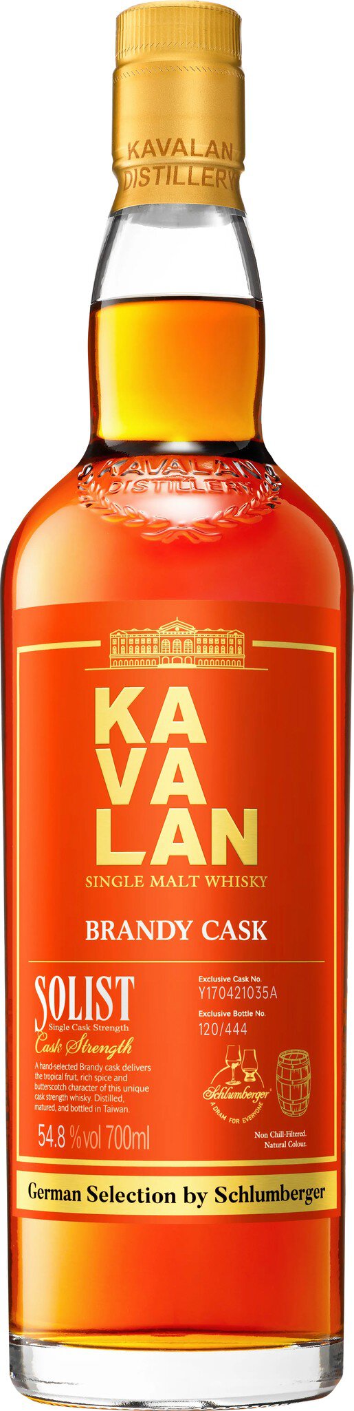 Kavalan Brandy Schlumberger Selection 54,8%vol Brandy Cask-Taiwanesischer Whisky 0,7L