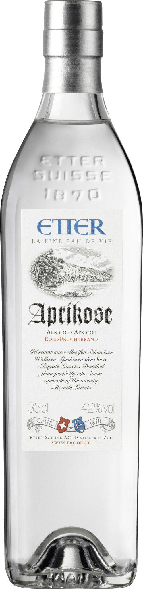 Etter Aprikose Royal Luizet Schweizer Aprikose, 42% Vol., Originalflasche 0,35L