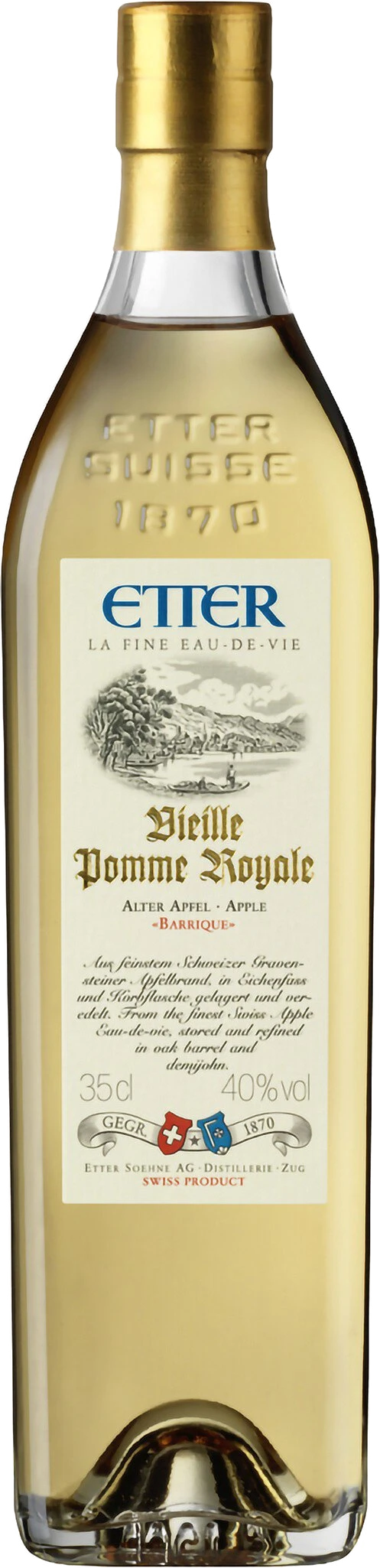 Etter Alter Apfel Vieille Pomme Royale Gravensteiner Apfel 40% Vol. 0,35L