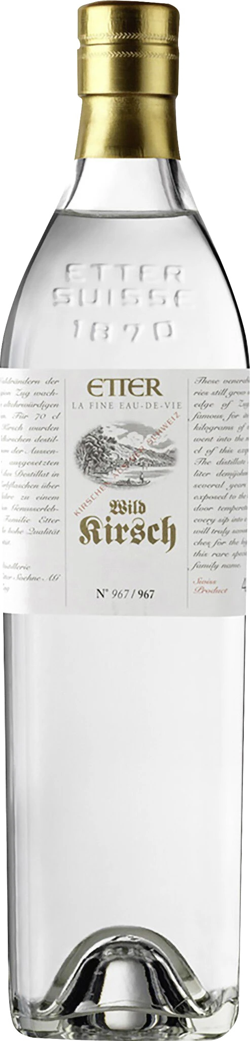 Etter Wildkirsch in Geschenkverpackung Schweizer Kirschwasser 42% Vol 0,7L