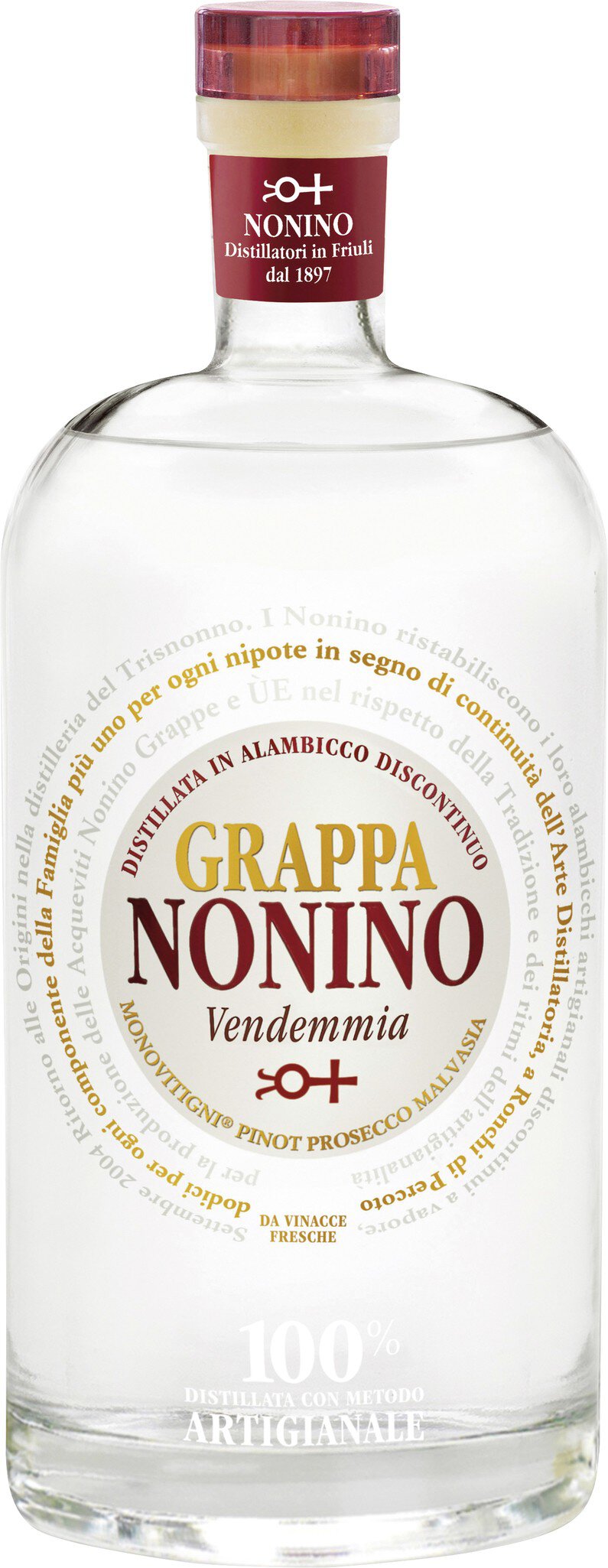Grappa Nonino Vendemmia Bianca Klares Destillat 40% vol. 0,5L