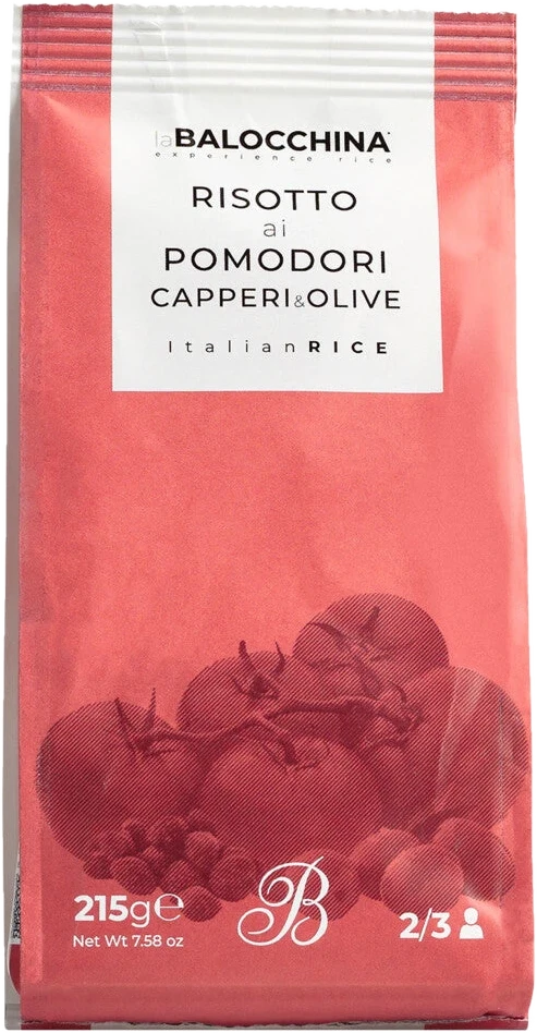 Risotto pomodoro capperi e olive