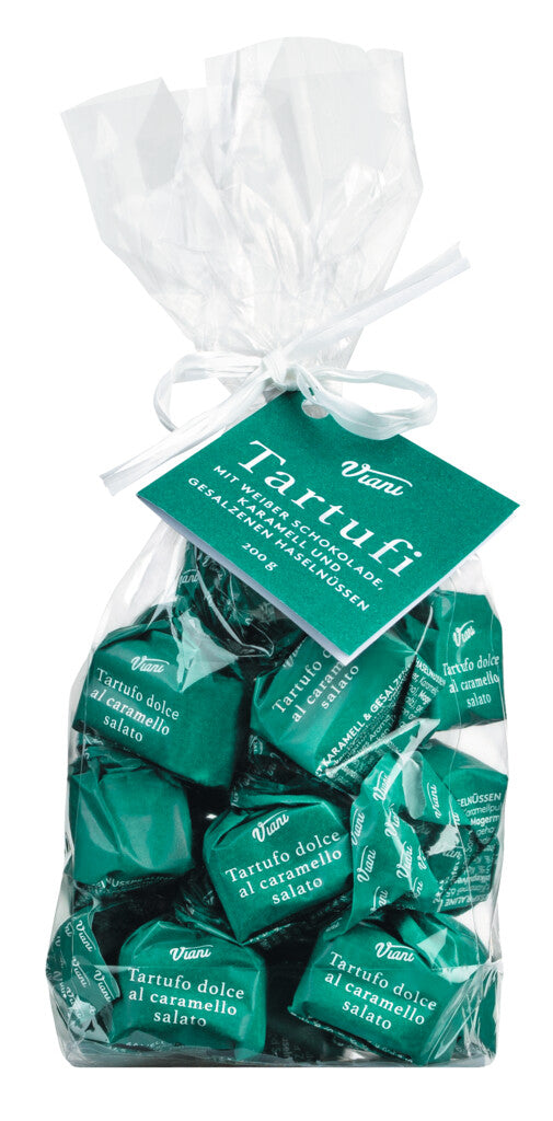 Tartufi dolci caramello e nocciole sal., sacchetto