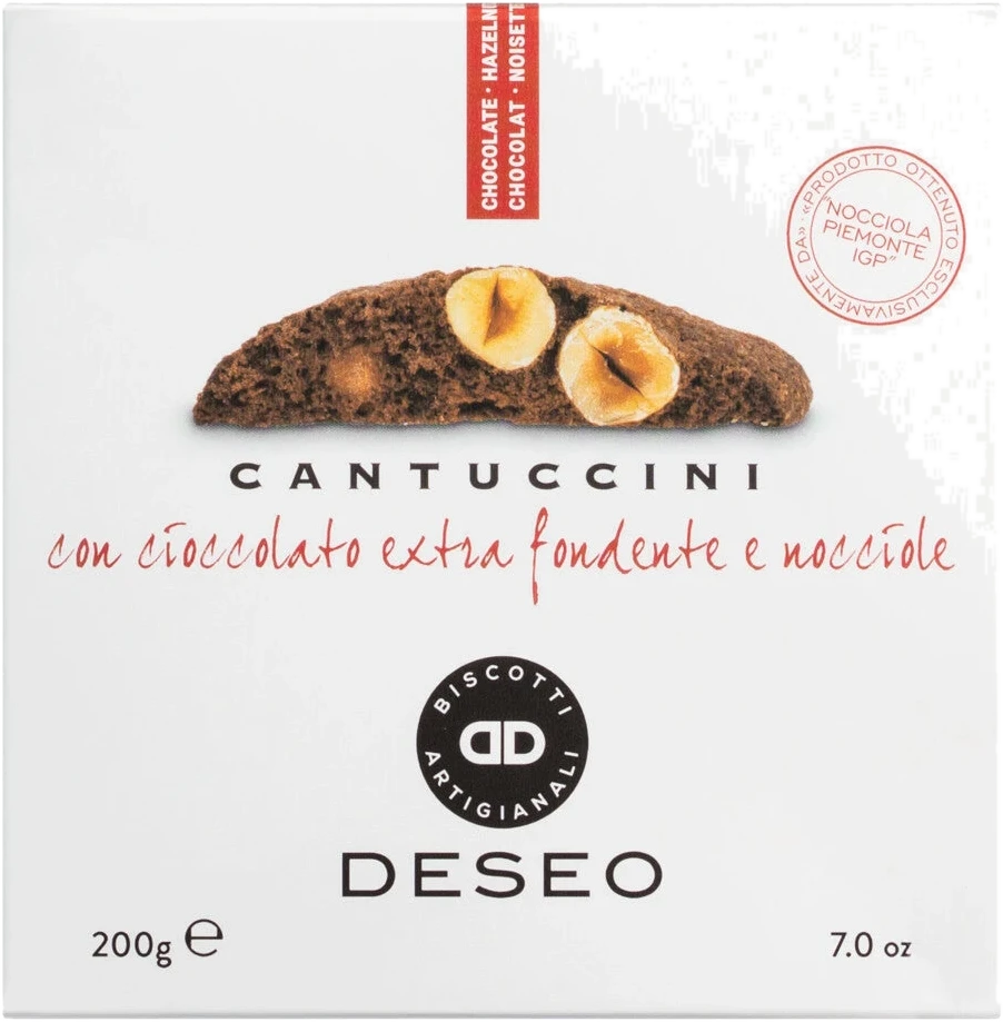 Cantuccini con nocciole e cioccolato fondente