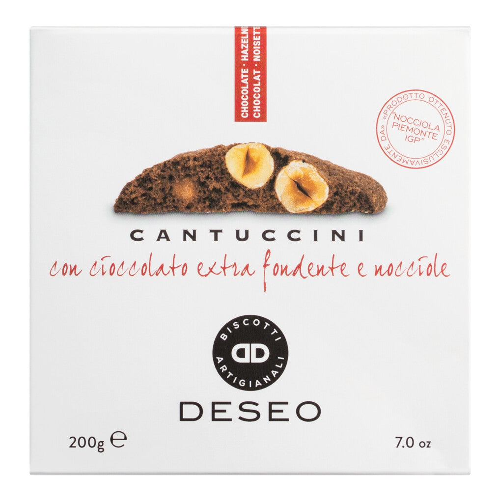 Cantuccini con nocciole e cioccolato fondente
