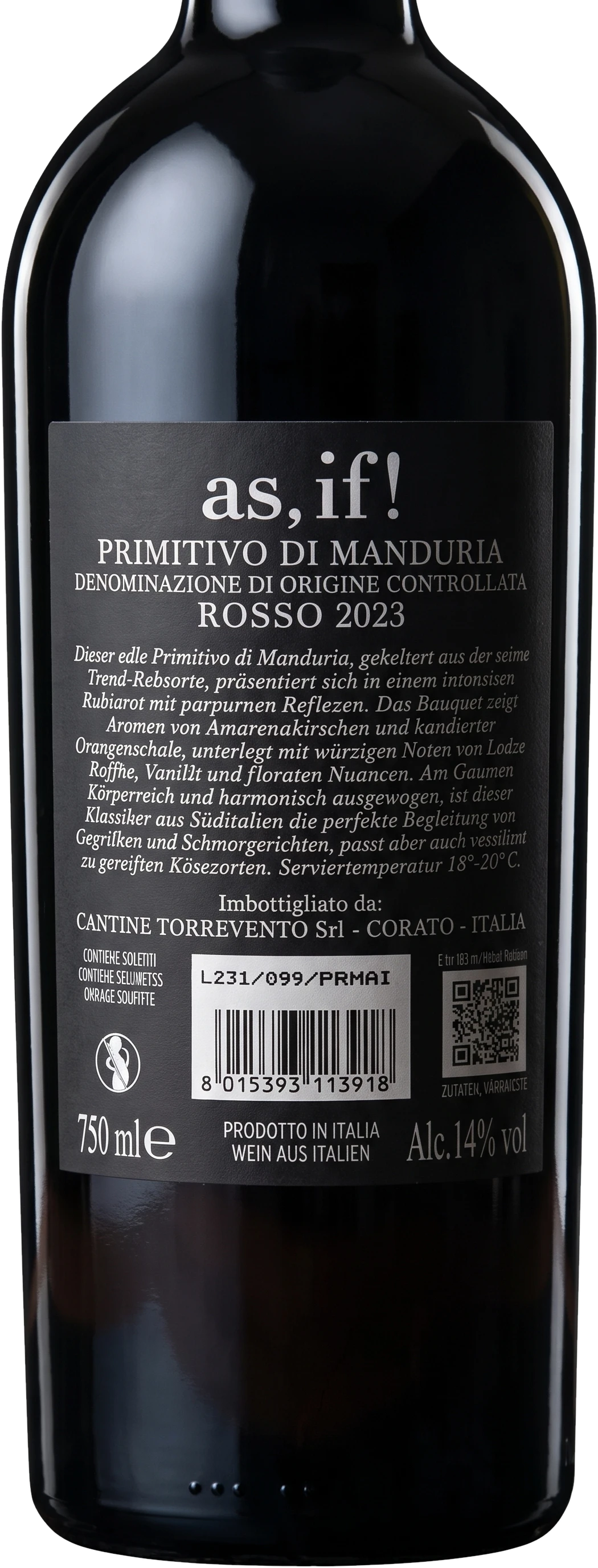 as, if! Primitivo di Manduria DOC