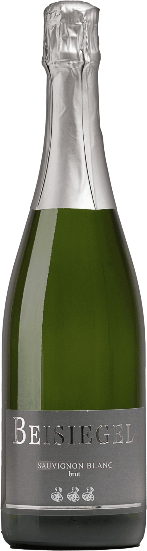 Beisiegel Winery Sauvignon Blanc Brut – sparkling wine bottle with white label on a light background
