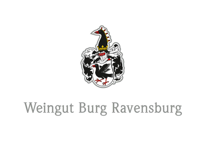 Logo des Weinguts Burg Ravensburg, eines der ältesten Weingüter Deutschlands, gegründet 1251 in Sulzfeld.