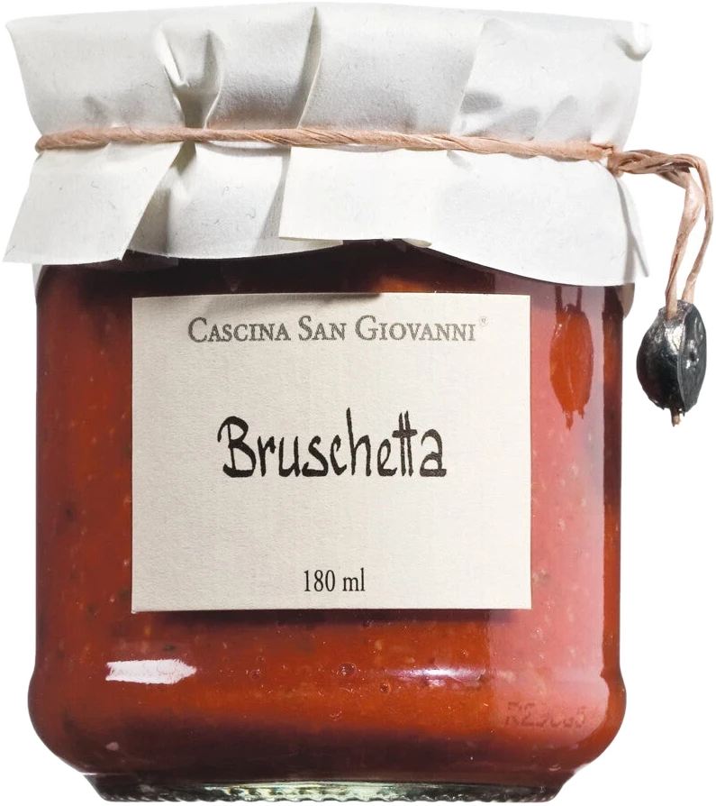 Cascina San Giovanni Bruschetta – Aufstrich aus Tomaten, Kräutern und Gewürzen im Glas