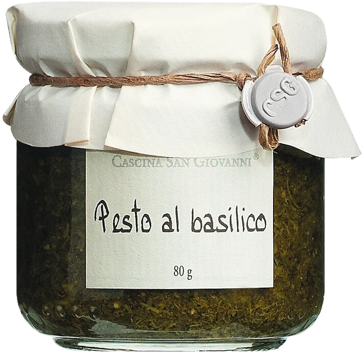 Cascina San Giovanni Pesto al basilico – Glas mit grünem Basilikum-Pesto aus Ligurien