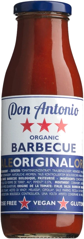 Casina Rossa Salsa Barbecue Bio – Glas mit italienischer Bio-BBQ-Sauce auf Tomatenbasis mit Chili und Kräutern