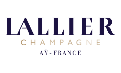 Champagne Lallier – Logoschriftzug des Champagnerhauses aus Aÿ, gegründet 1906