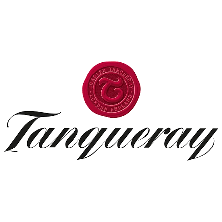 Tanqueray-Logo von Charles Tanqueray & Co. – grünes Siegel mit Schriftzug auf weißem Hintergrund