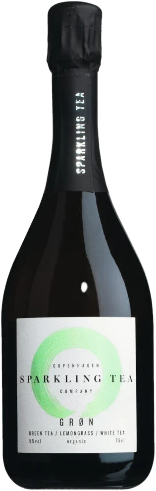 Copenhagen Sparkling Tea Co. GRØN Bio Sparkling Tea, alkoholhaltig, 5 % Vol., Flasche mit Etikett