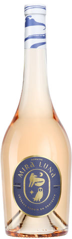 Domaine Mira Luna Coteaux Varois en Provence Rosé – pale salmon color, bottle with Provençal label
