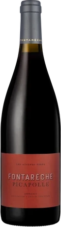Red wine bottle Cuvée PICAPOLLE from Chateau Fontarèche.