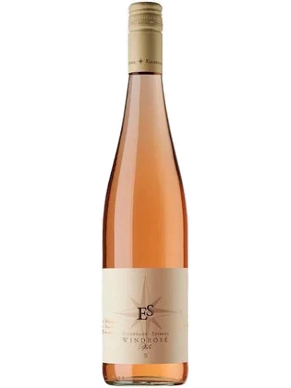 Rosé-Weinflasche Cuvée Windrose von Ellermann-Spiegel, deutscher Roséwein als Cuvée