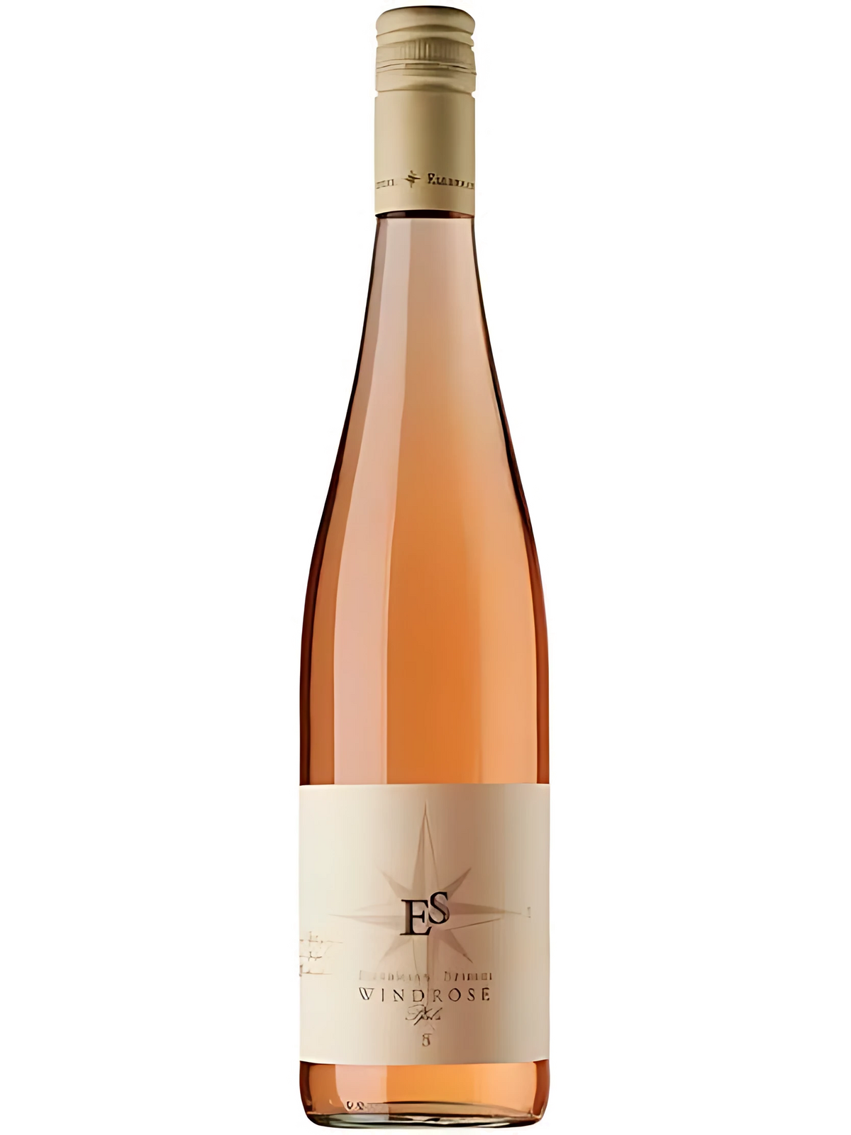 Rosé-Weinflasche Cuvée Windrose von Ellermann-Spiegel, deutscher Roséwein als Cuvée
