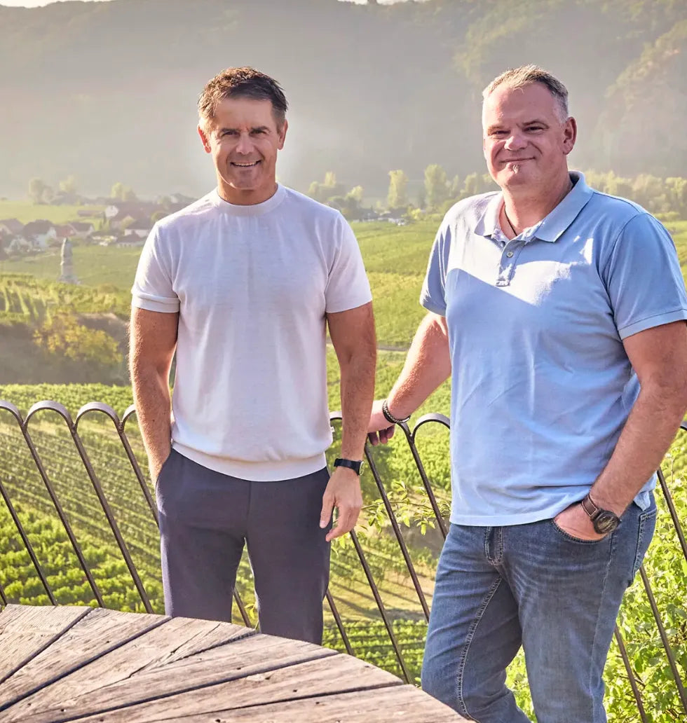 Domäne Wachau – Weingut in der Wachau, Österreich. Terrassenlagen entlang der Donau, bekannt für Grünen Veltliner und