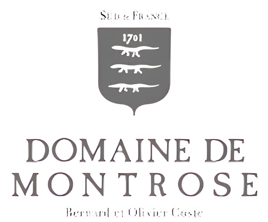 Logo der Domaine de Montrose mit dem Familienwappen der drei Eidechsen, Weingut aus dem Languedoc.