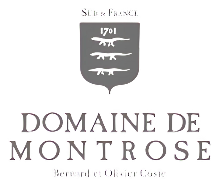 Logo der Domaine de Montrose mit dem Familienwappen der drei Eidechsen, Weingut aus dem Languedoc.