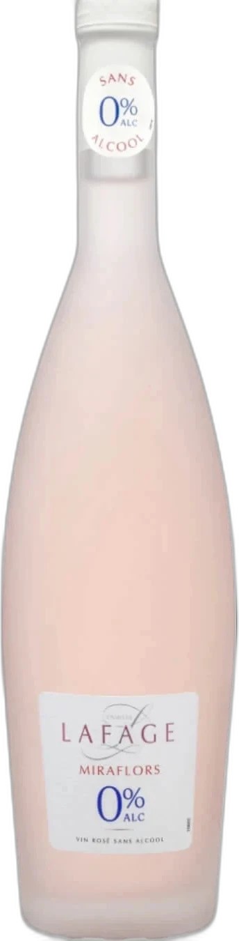 Domaine Lafage Miraflors Rosé 0% – alcohol-free rosé wine in a bottle with a pink label