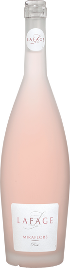 Domaine Lafage Miraflors Rosé, Flasche Roséwein aus den Côtes Catalanes, Roussillon, Frankreich.