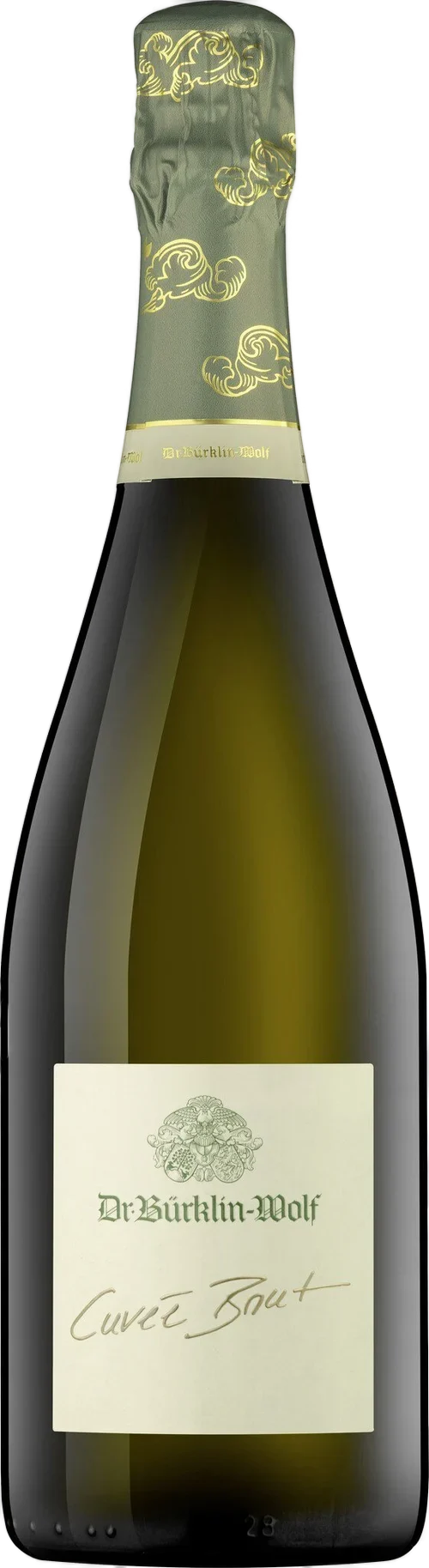 Flasche Dr. Bürklin-Wolf Cuvée Brut Winzersekt, Pfalz, traditionelle Flaschengärung, Bio-Qualität