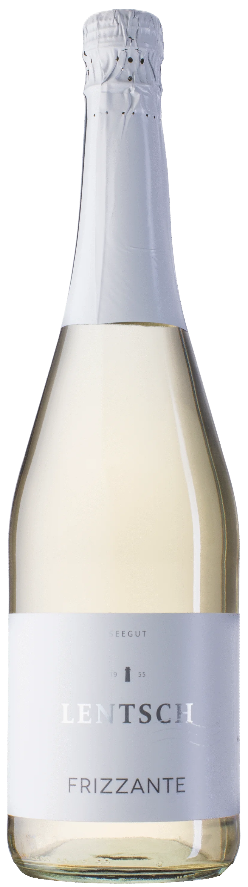 Weingut Lentsch Frizzante weiß – Flasche weißer Perlwein mit hellem Etikett