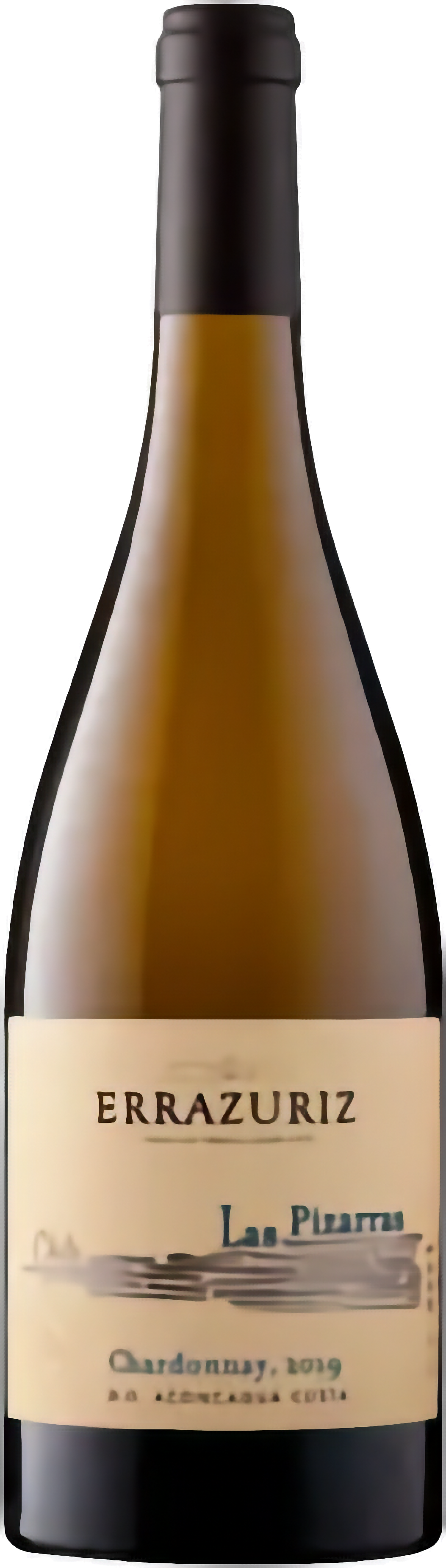 Errazuriz Las Pizarras Chardonnay Aconcagua Costa, 0,75 l – strohgelbe Weißweinflasche mit elegantem Etikett