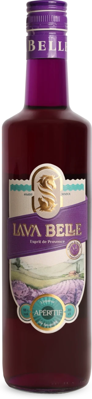 Bottle of Lava Belle Aperitif from Lava Belle, a French aperitif wine with an aromatic character