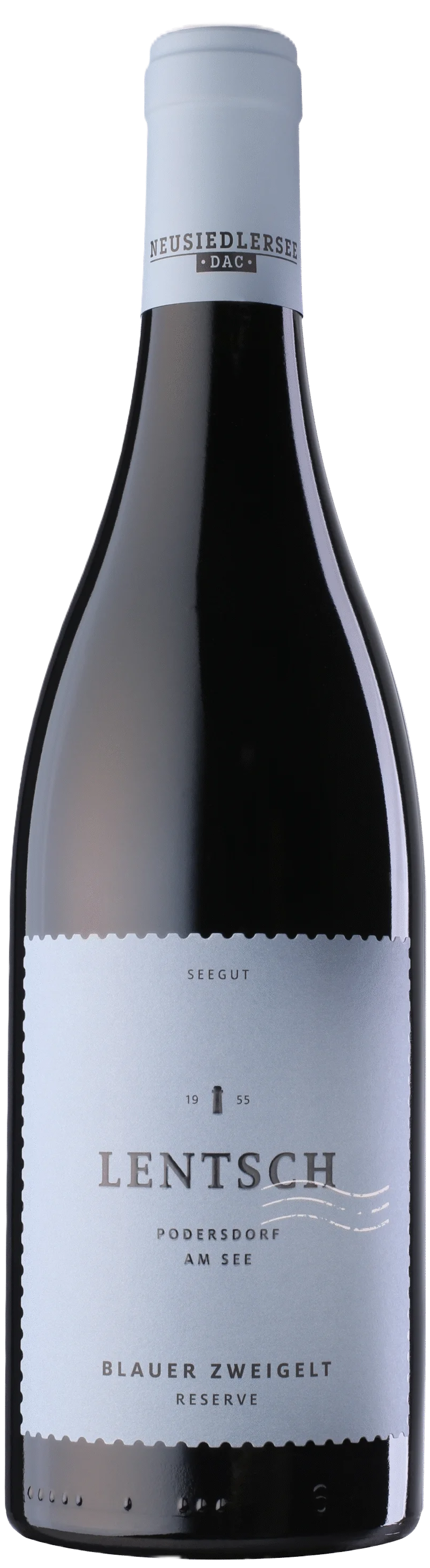 Dunkle Rotweinflasche Lentsch Blauer Zweigelt Reserve vom Weingut Lentsch GesnbR