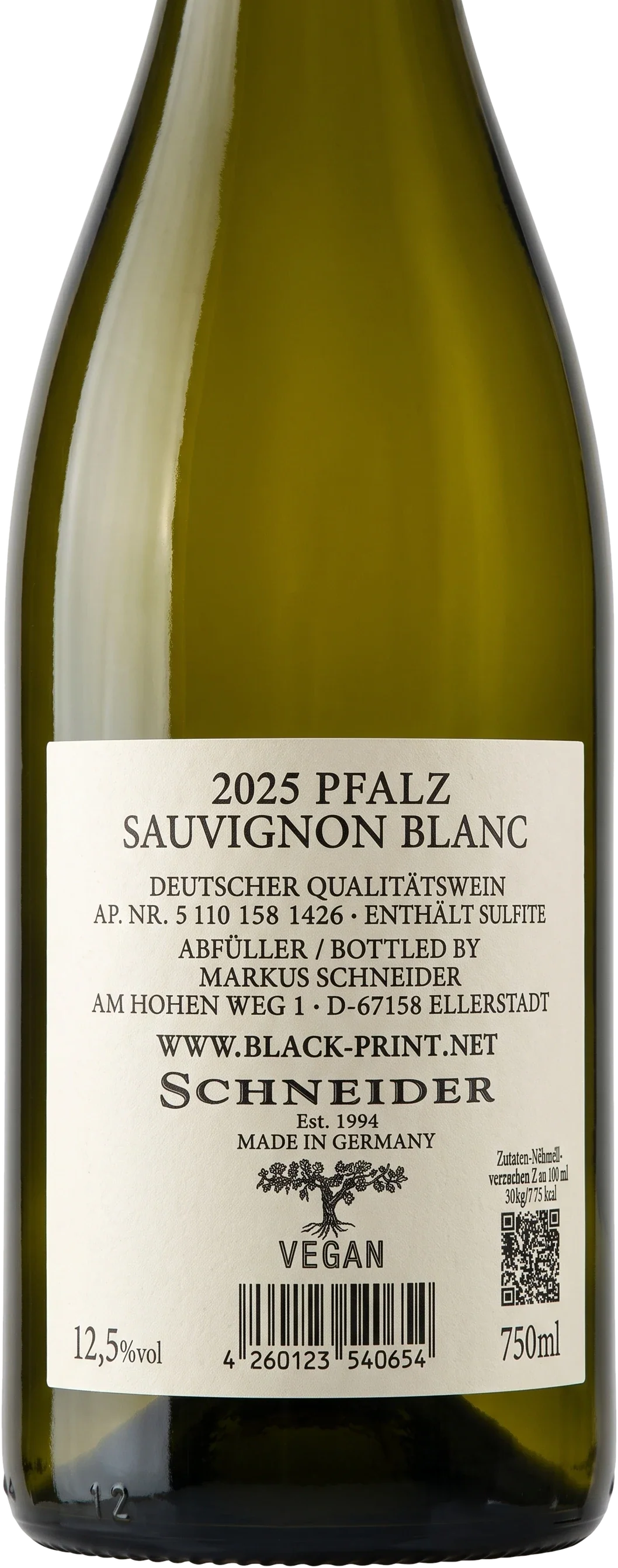 Weinflasche Markus Schneider Kaitui Sauvignon Blanc, Weißwein aus der Pfalz