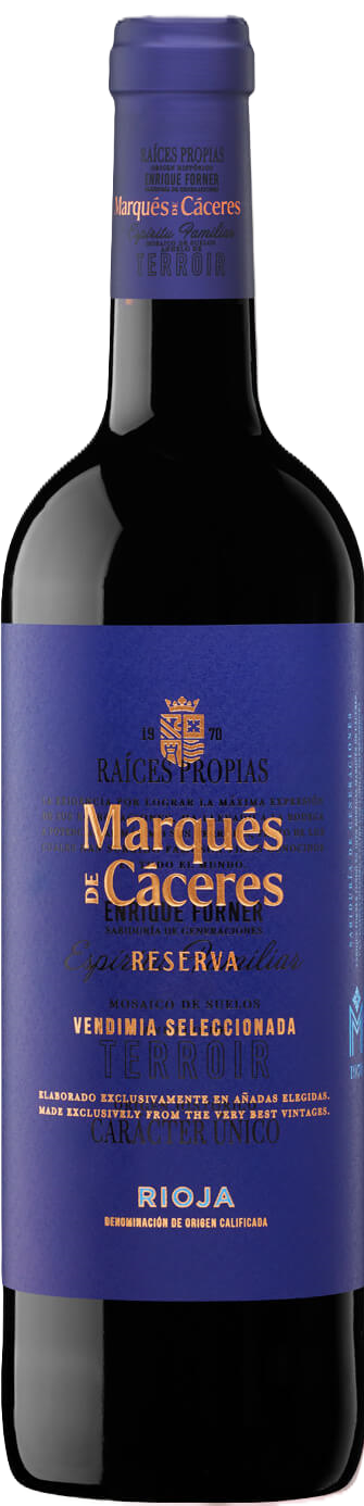 Marqués de Cáceres Reserva Rotwein – dunkle Flasche mit Etikett des spanischen Weinguts Marqués de Cáceres