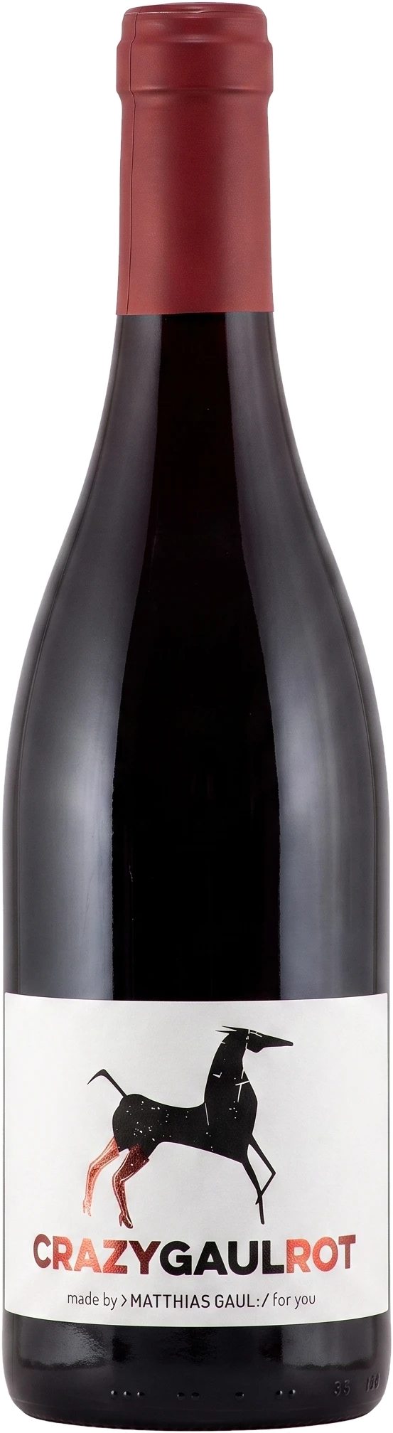 Matthias Gaul Crazy Gaul Rot trocken, Rotwein-Cuvée aus Cabernet Sauvignon, Merlot und Tempranillo, dunkle Flasche