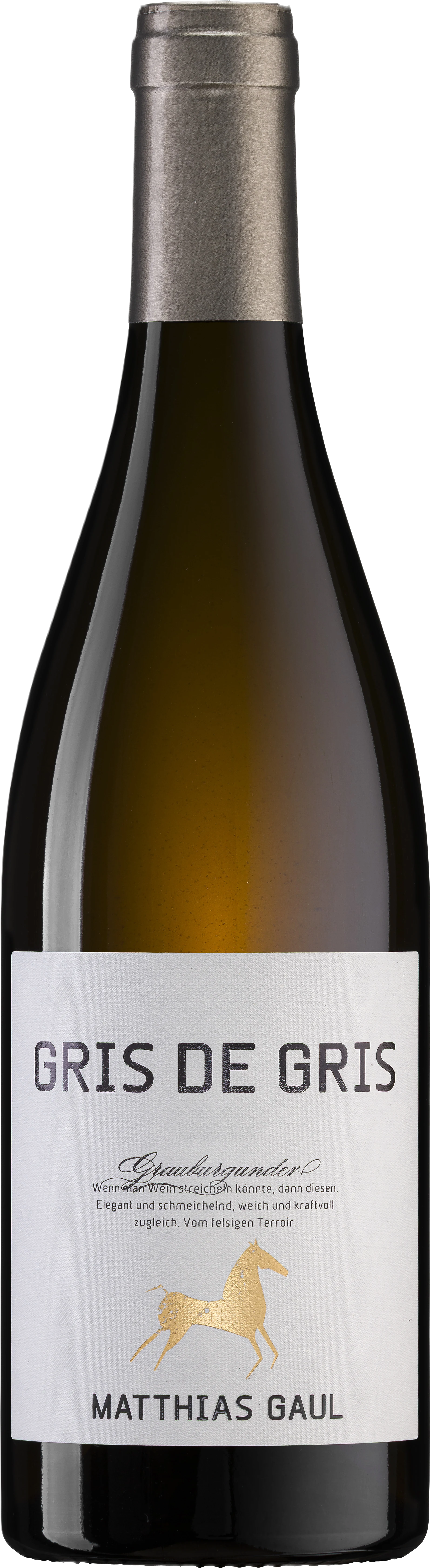 Matthias Gaul Gris de Gris Asselheim – Pinot Gris bottle from the Palatinate on a light background.