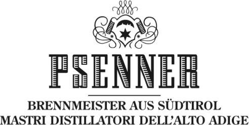 Psenner Logo – Südtiroler Spirituosenbrennerei seit 1947, bekannt für Grappa, Birnenbrand und Liköre.