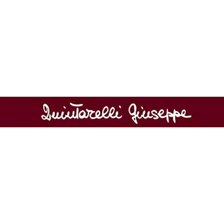 Logo Quintarelli Giuseppe: weißer Schriftzug in Schreibschrift auf dunkelrotem Hintergrund