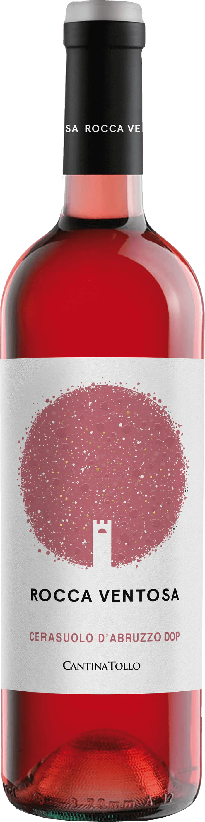Cantina Tollo Rocca Ventosa Cerasuolo d'Abruzzo Rosé DOP – Flasche mit hellrotem Roséwein aus den Abruzzen