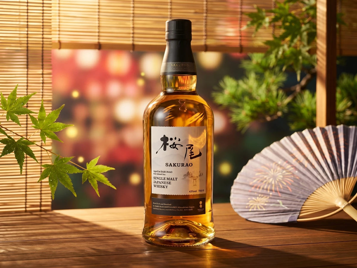 Sakurao Single Malt Whisky-Flasche von Sakurao Brewery and Distillery Co., Ltd., japanischer Single Malt