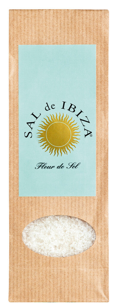 SAL de IBIZA Fleur de Sel Refill – feines Meersalz in einer Nachfüllpackung, lose Salzflocken sichtbar